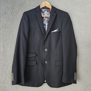 Paisley & Gray Men's Navy Blue Blazer 38R 36R Birdseye 2-Button Sport Coat